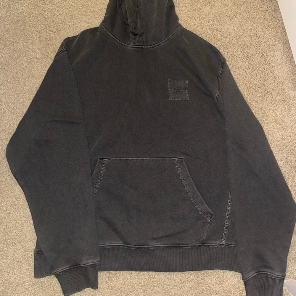 Men's Grey Hoodie Coach - Picture 3 of 3